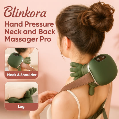 Blinkora Finger Pressure Heated Neck & Back Massager Pro