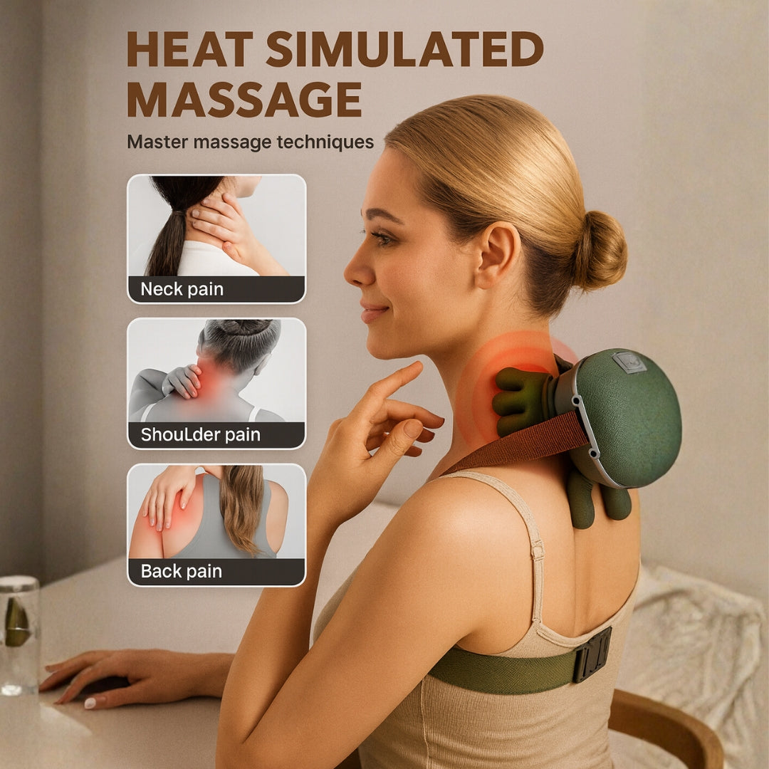 Blinkora Finger Pressure Heated Neck & Back Massager Pro